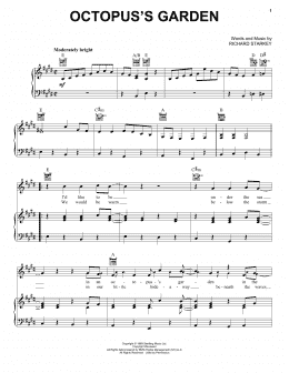 page one of Octopus's Garden (Piano, Vocal & Guitar Chords (Right-Hand Melody))