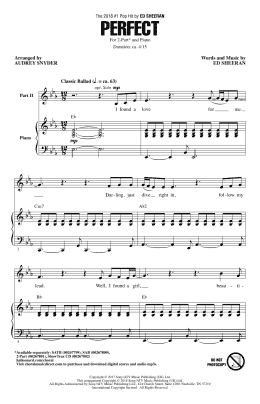 page one of Perfect (2-Part Choir)