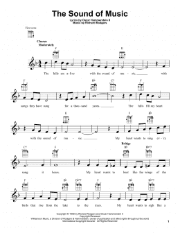 page one of The Sound Of Music (Ukulele)