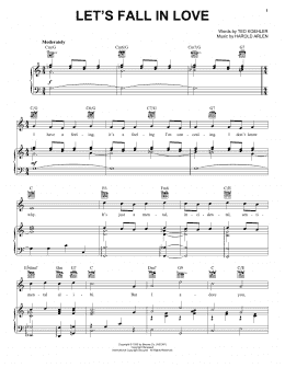 page one of Let's Fall In Love (Piano, Vocal & Guitar Chords (Right-Hand Melody))