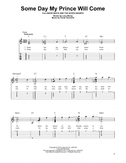 page one of Some Day My Prince Will Come (from Snow White And The Seven Dwarfs) (Solo Guitar)