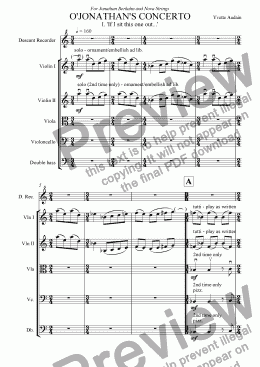 page one of O'Jonathan's Concerto (movement 1)