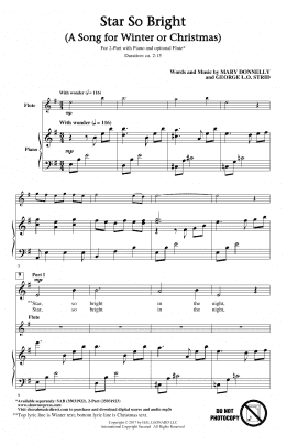 page one of Star So Bright (A Song For Winter Or Christmas) (2-Part Choir)