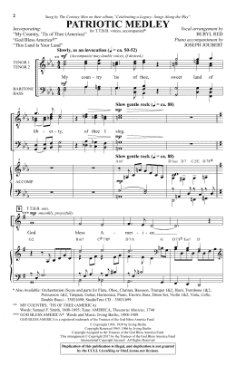page one of Patriotic Medley (TTBB Choir)