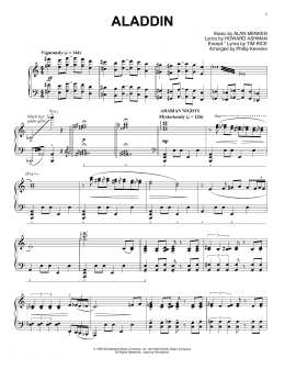page one of Aladdin Medley (arr. Phillip Keveren) (Piano Solo)