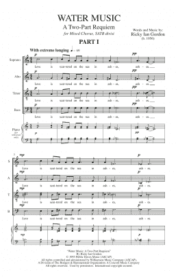 page one of Water Music (SATB Choir)