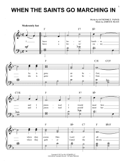 page one of When The Saints Go Marching In (Very Easy Piano)