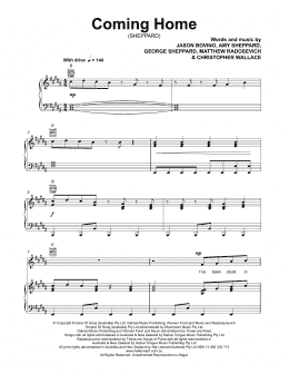 page one of Coming Home (Piano, Vocal & Guitar Chords (Right-Hand Melody))