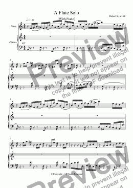page one of A Flute Solo [with Piano]