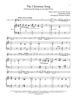 page one of The Christmas Song (Chestnuts Roasting On An Open Fire) (Clarinet and Piano)