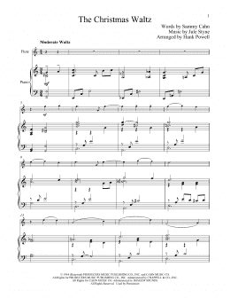 page one of The Christmas Waltz (Flute and Piano)