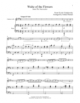 page one of Waltz Of The Flowers (Clarinet and Piano)