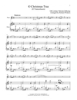 page one of O Christmas Tree (Flute and Piano)