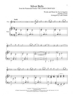 page one of Silver Bells (Flute and Piano)