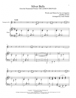 page one of Silver Bells (Trumpet and Piano)