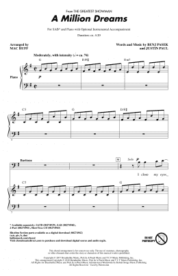 page one of A Million Dreams (from The Greatest Showman) (arr. Mac Huff) (SAB Choir)