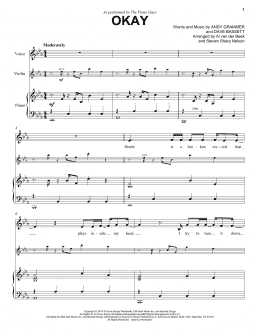 page one of Okay (Violin and Piano)