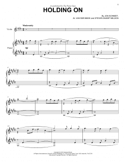 page one of Holding On (Violin and Piano)