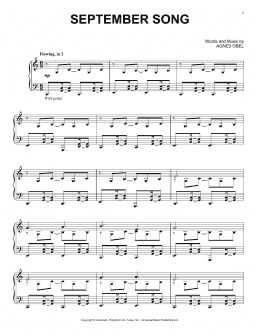 page one of September Song (Piano Solo)