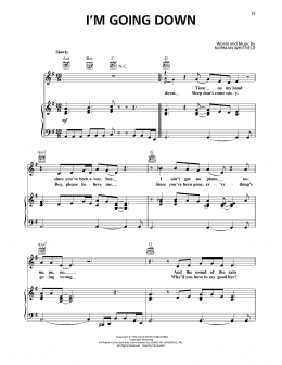 page one of I'm Going Down (Piano, Vocal & Guitar Chords (Right-Hand Melody))