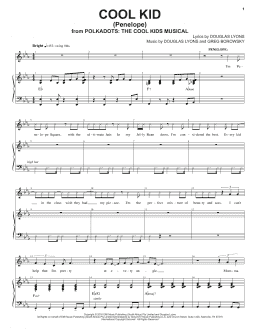 page one of Cool Kid (Piano & Vocal)