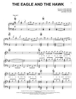 page one of The Eagle And The Hawk (Piano, Vocal & Guitar Chords (Right-Hand Melody))
