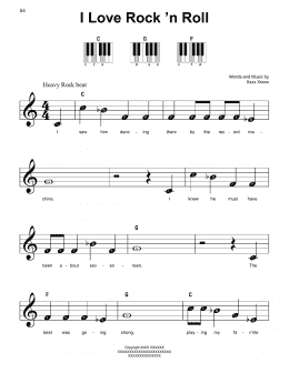 page one of I Love Rock 'N Roll (Super Easy Piano)