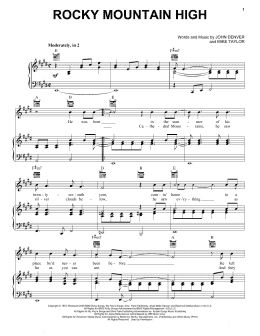 page one of Rocky Mountain High (Piano, Vocal & Guitar Chords (Right-Hand Melody))