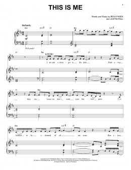 page one of This Is Me (from The Greatest Showman) (Piano & Vocal)