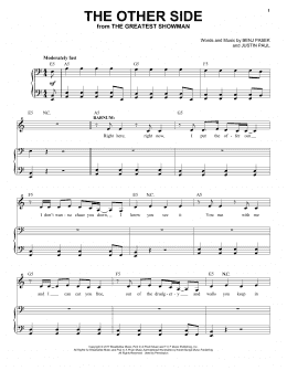 page one of The Other Side (Piano & Vocal)