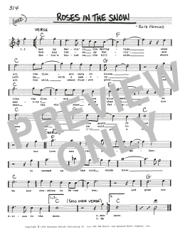 page one of Roses In The Snow (Real Book – Melody, Lyrics & Chords)