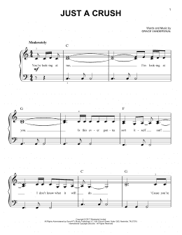 page one of Just A Crush (Easy Piano)