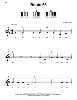 page one of Route 66 (Super Easy Piano)