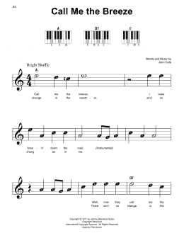 page one of Call Me The Breeze (Super Easy Piano)