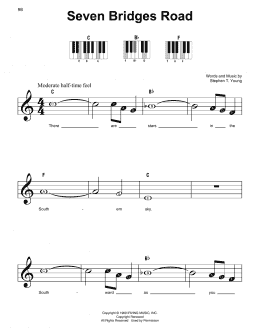 page one of Seven Bridges Road (Super Easy Piano)