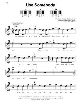 page one of Use Somebody (Super Easy Piano)