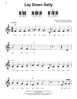 page one of Lay Down Sally (Super Easy Piano)