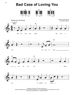 page one of Bad Case Of Loving You (Super Easy Piano)