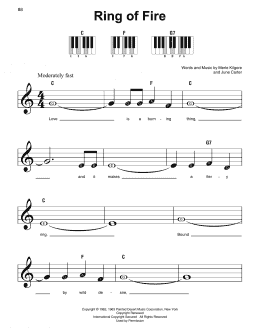 page one of Ring Of Fire (Super Easy Piano)