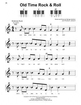 page one of Old Time Rock & Roll (Super Easy Piano)