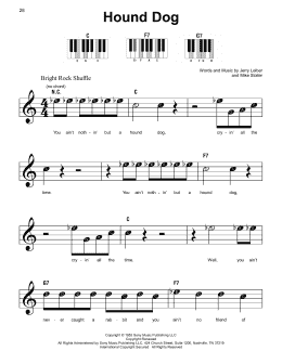 page one of Hound Dog (Super Easy Piano)
