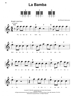 page one of La Bamba (Super Easy Piano)