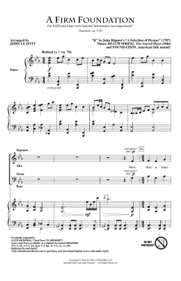 page one of A Firm Foundation (SATB Choir)