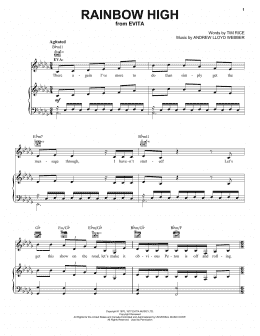 page one of Rainbow High (from Evita) (Piano, Vocal & Guitar Chords (Right-Hand Melody))