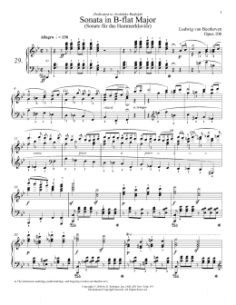 page one of Piano Sonata No. 29 In B-Flat Major, Op. 106 (Piano Solo)