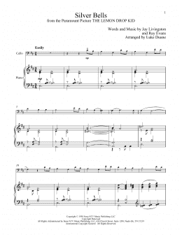 page one of Silver Bells (Cello and Piano)