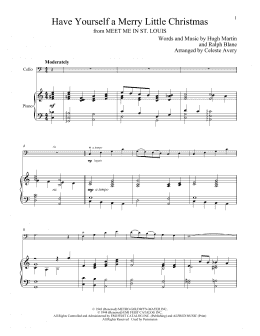 page one of Have Yourself A Merry Little Christmas (Cello and Piano)