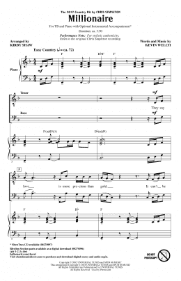 page one of Millionaire (TB Choir)