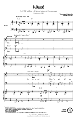 page one of Oo, Barbecue! (SATB Choir)