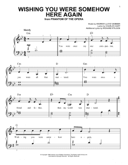 page one of Wishing You Were Somehow Here Again (from The Phantom Of The Opera) (Easy Piano)